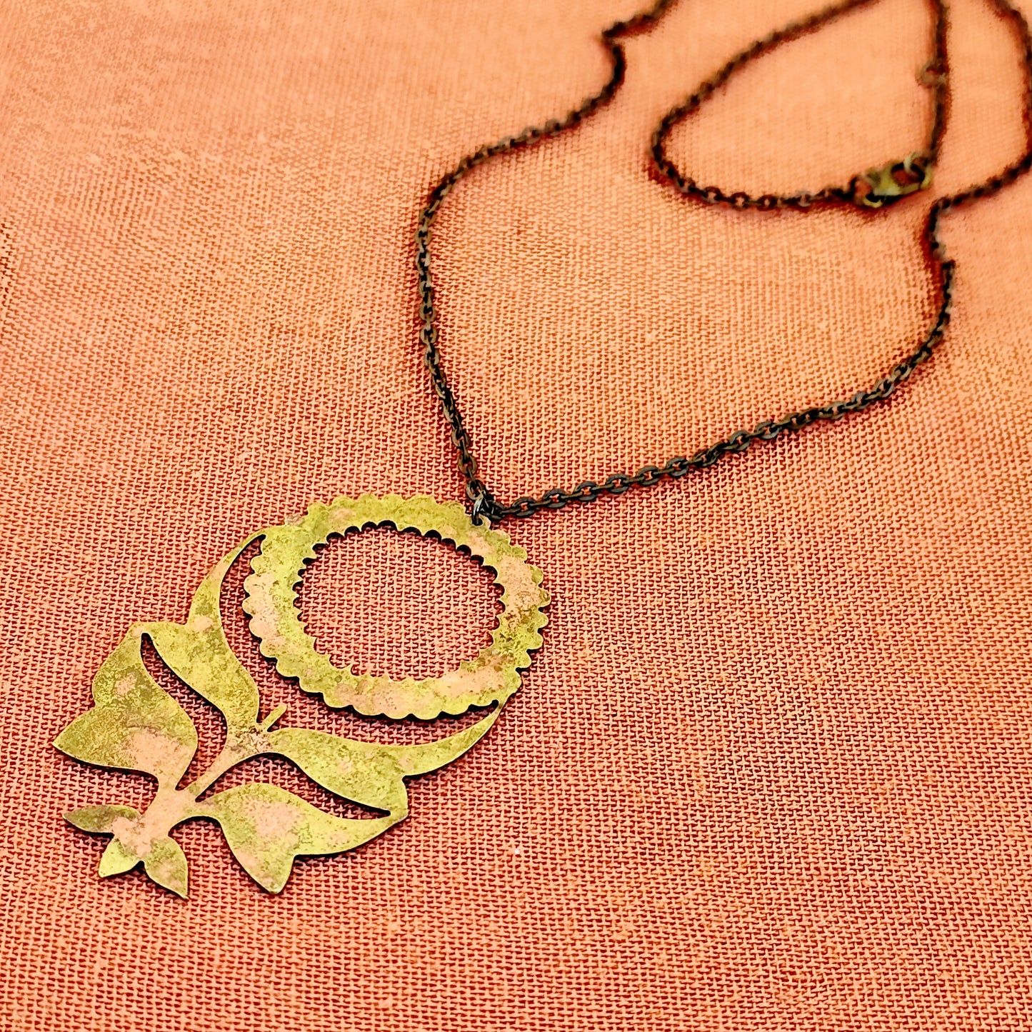 Brass Flower Pendant