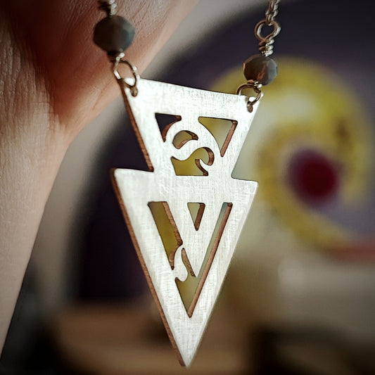 Double Earth Mother Child Paisley Necklace