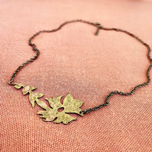 Brass Flower Necklace