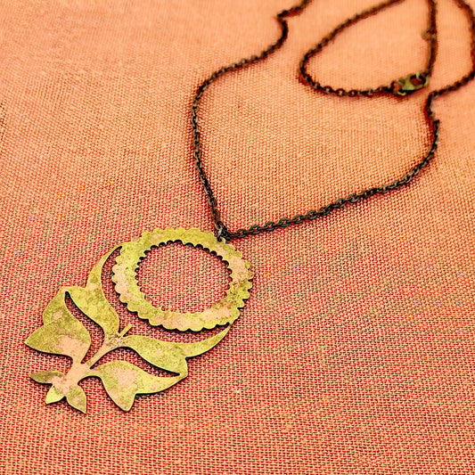 Brass Flower Pendant