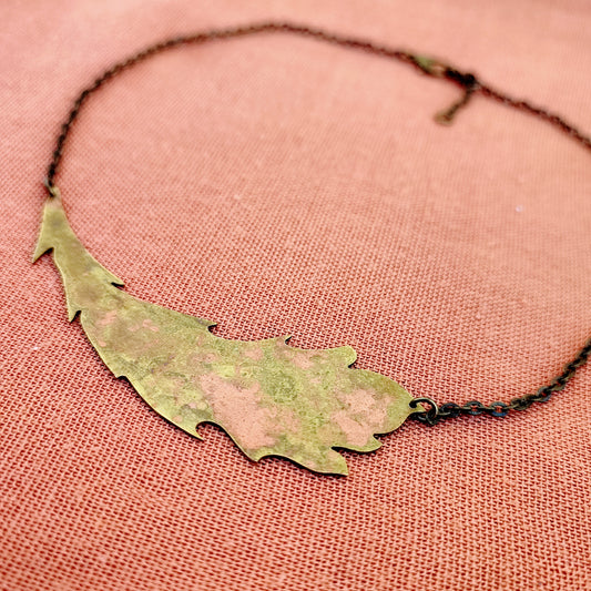 Brass Leaf Necklace