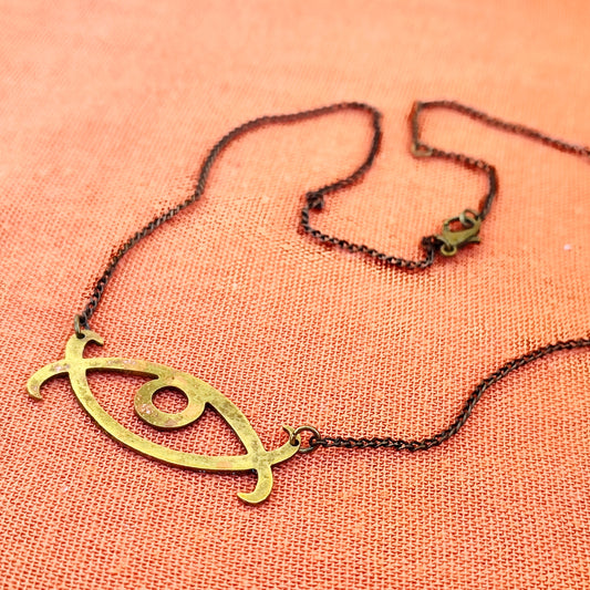Brass Adinkra Necklace