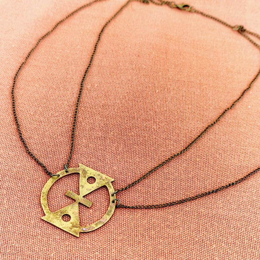 Brass Adinkra Necklace