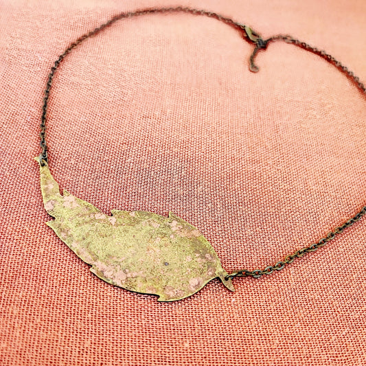 Brass Leaf Necklace