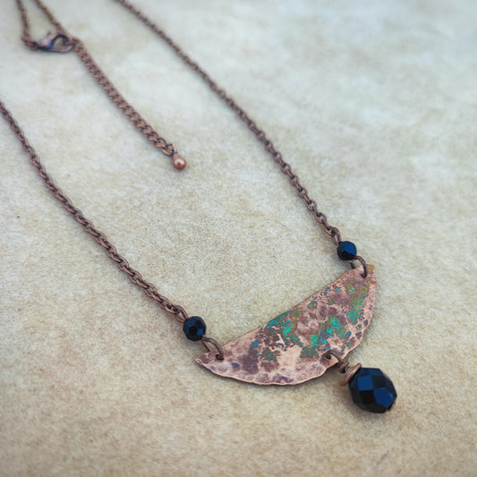 Beaded Bohemian Copper Necklace